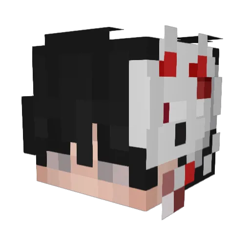 Akzvhael Minecraft avatar head, 3D render