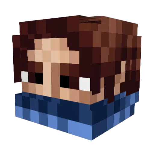 Al0is Minecraft avatar head, 3D render
