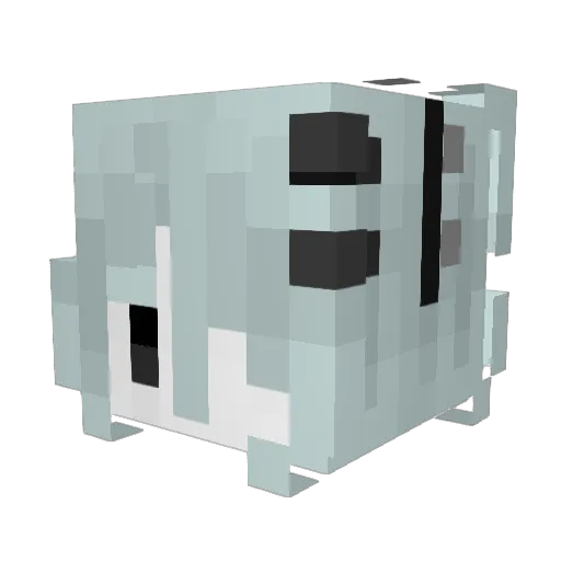Al13nKitty Minecraft avatar head, 3D render