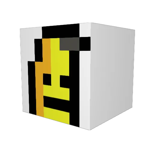 Al1ie Minecraft avatar head, 3D render