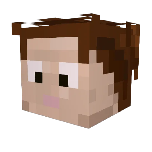 Al3k Minecraft avatar head, 3D render