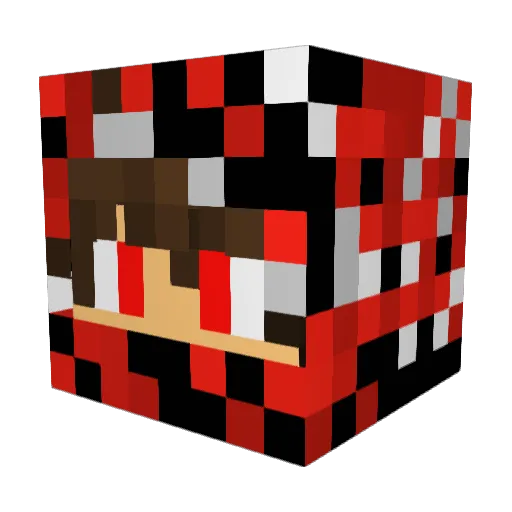 Al3xEll Minecraft avatar head, 3D render