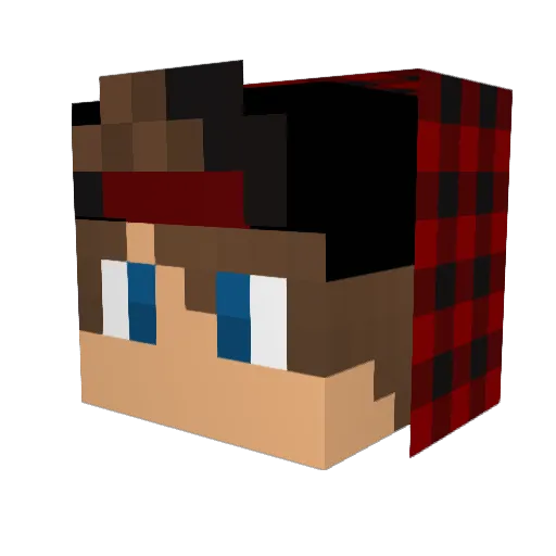 Al3xTh3WoodMan Minecraft avatar head, 3D render