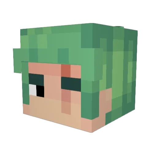 Al3xVIP Minecraft avatar head, 3D render