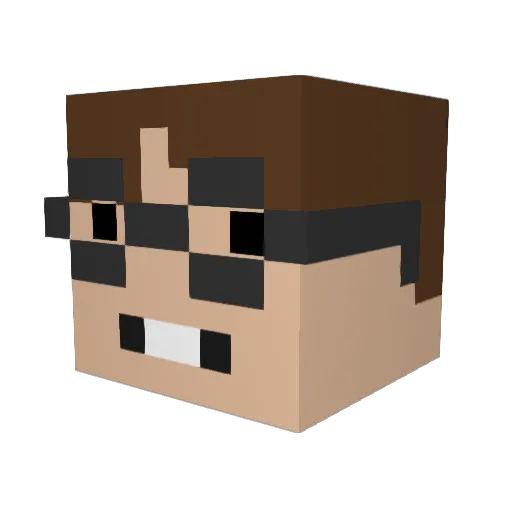 Al4jo Minecraft avatar head, 3D render