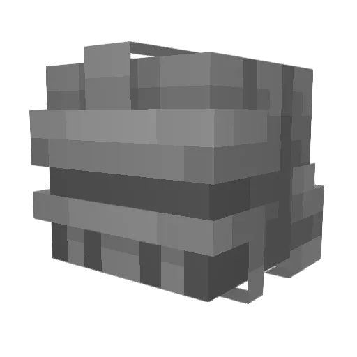 AlBac19 Minecraft avatar head, 3D render