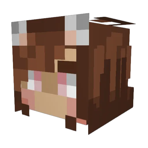 AlFaImpala Minecraft avatar head, 3D render