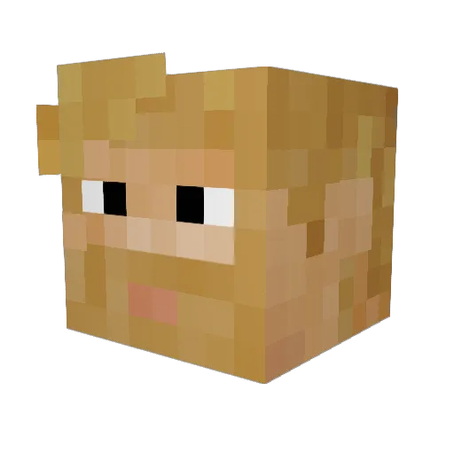 AlHkx Minecraft avatar head, 3D render