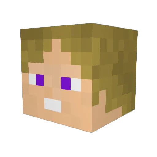 AlKatt Minecraft avatar head, 3D render