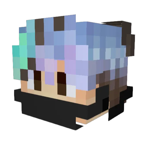 AlLuck999 Minecraft avatar head, 3D render
