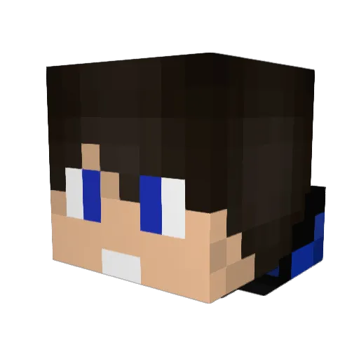 AlMa2123 Minecraft avatar head, 3D render