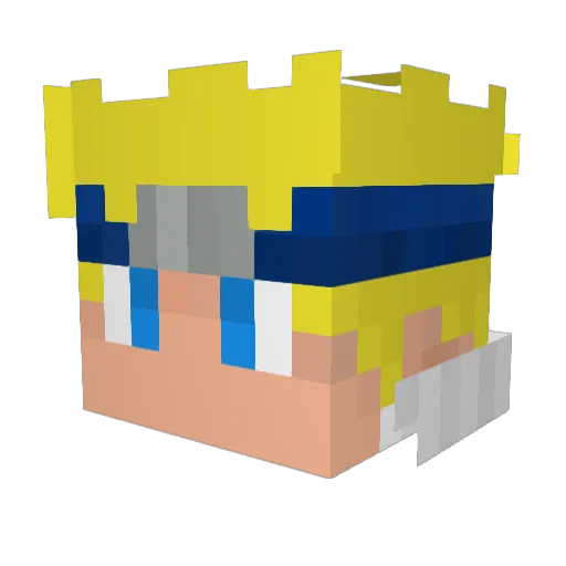 AlMarty Minecraft avatar head, 3D render