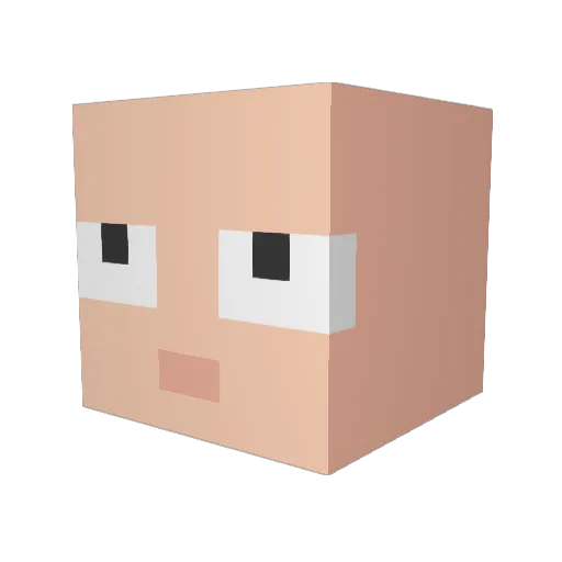 AlModric Minecraft avatar head, 3D render