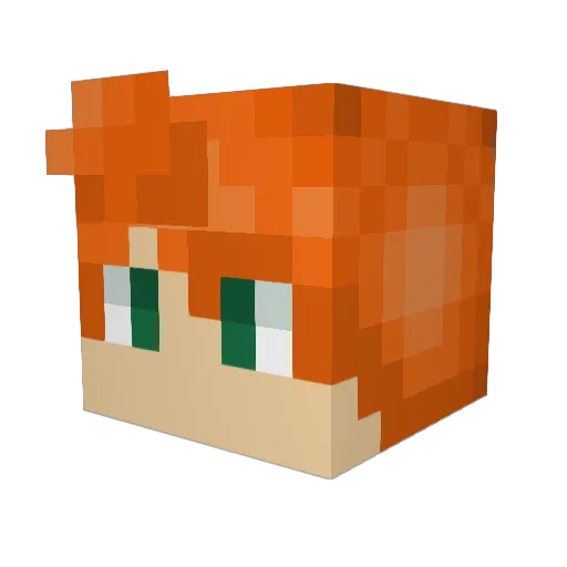 AlPhaChiMp33 Minecraft avatar head, 3D render