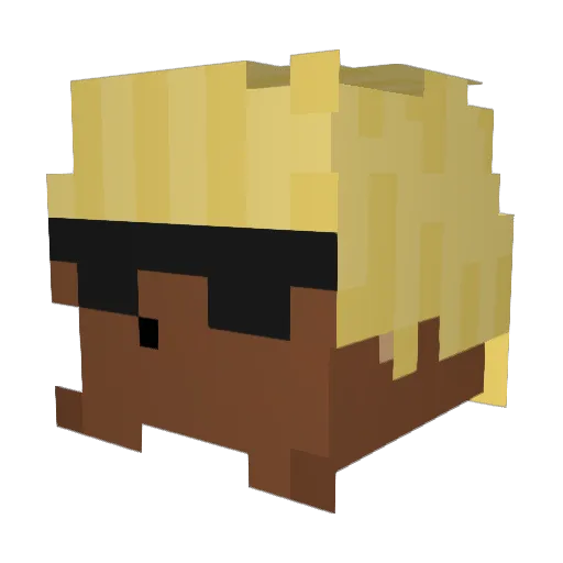 AlSTEAKSAUCE Minecraft avatar head, 3D render