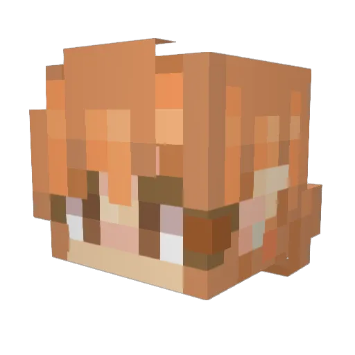 AlUnknownLie Minecraft avatar head, 3D render