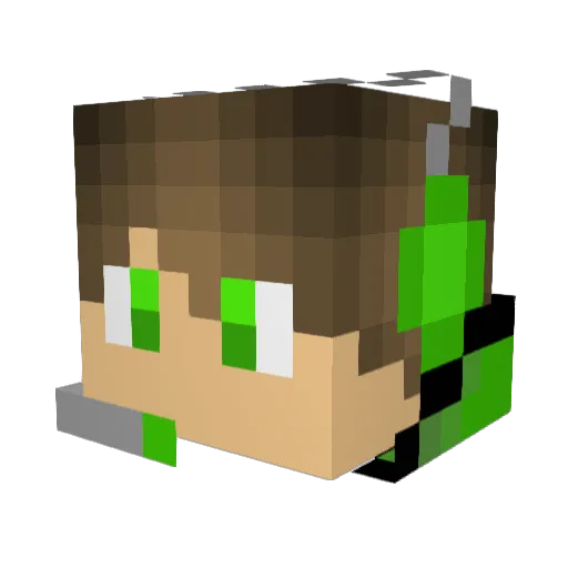 AlVapesYT Minecraft avatar head, 3D render