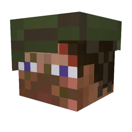 AlWatson Minecraft avatar head, 3D render