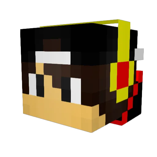 AlXimiYa Minecraft avatar head, 3D render