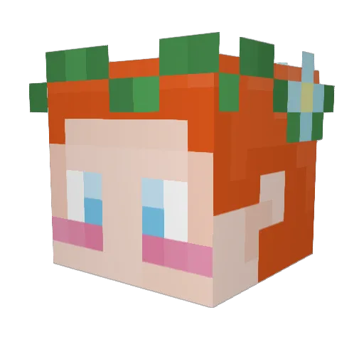 Al_Xe Minecraft avatar head, 3D render