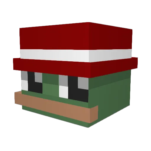 Al_paca_ Minecraft avatar head, 3D render