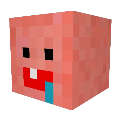 Al_zip Minecraft avatar head, 3D render