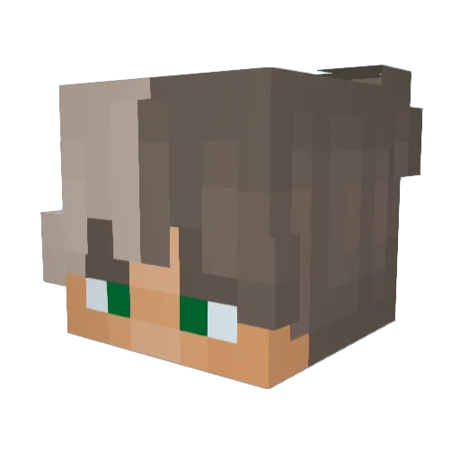 Ala1q Minecraft avatar head, 3D render