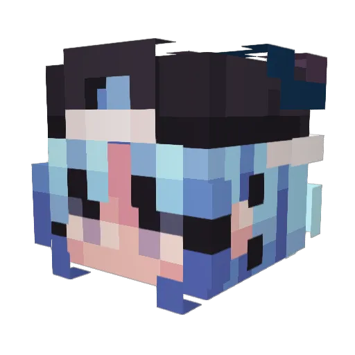 Ala337 Minecraft avatar head, 3D render