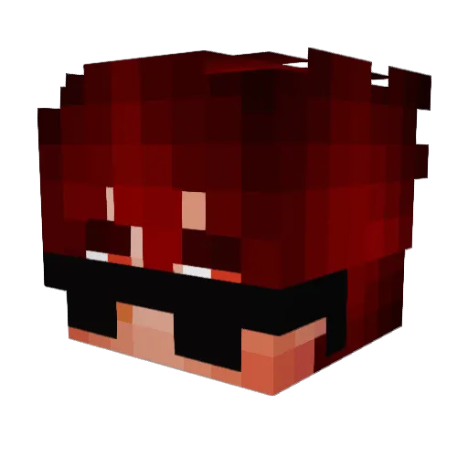 AlaDelet Minecraft avatar head, 3D render
