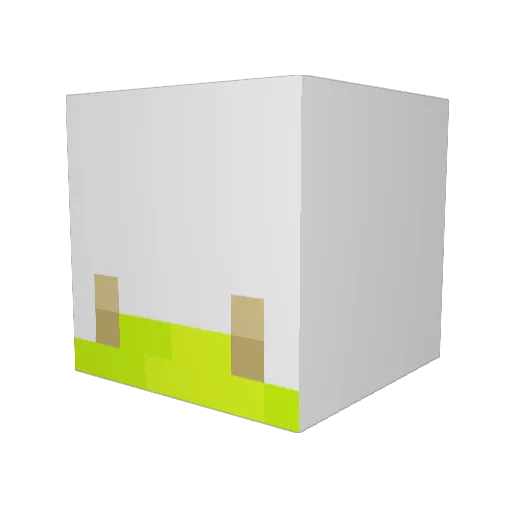 AlaKlompa Minecraft avatar head, 3D render