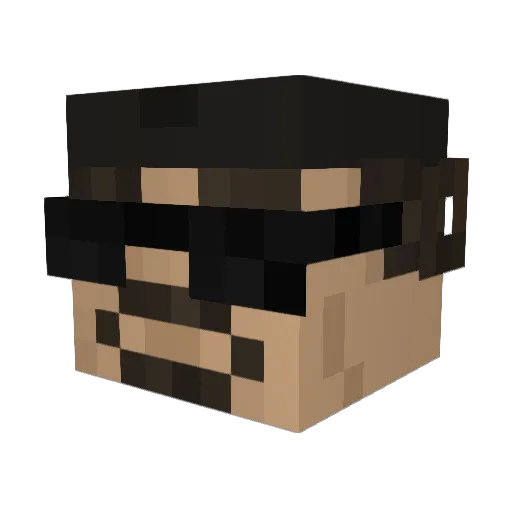 Alaakaja Minecraft avatar head, 3D render