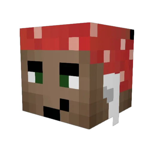 AlabamaUnc Minecraft avatar head, 3D render