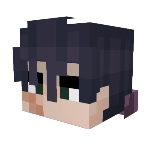Alabamba Minecraft avatar head, 3D render