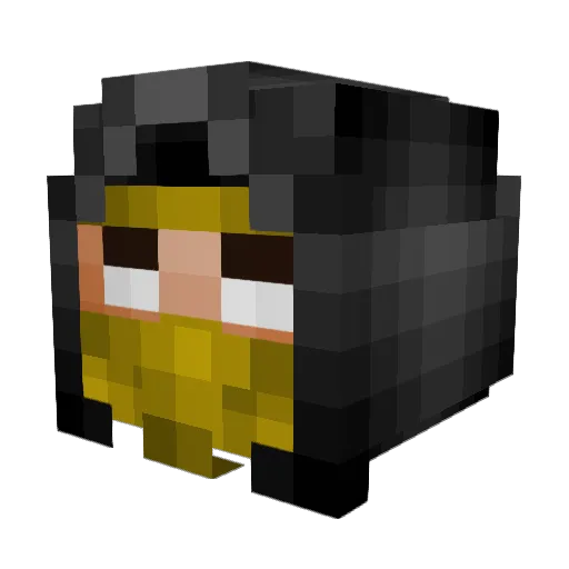 Alabbaster_ Minecraft avatar head, 3D render