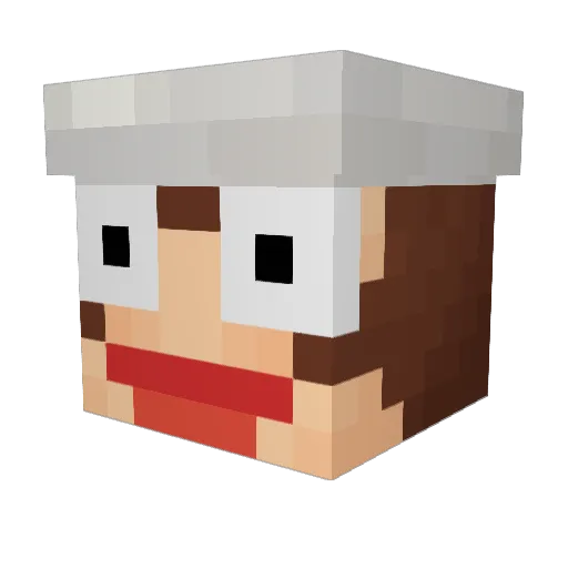 Alacaiii Minecraft avatar head, 3D render