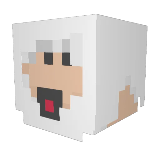 Alachszander Minecraft avatar head, 3D render