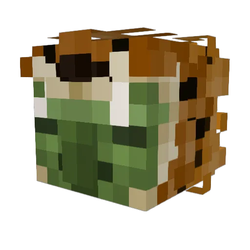 Alacryan Minecraft avatar head, 3D render