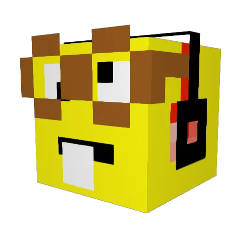 Alad111 Minecraft avatar head, 3D render