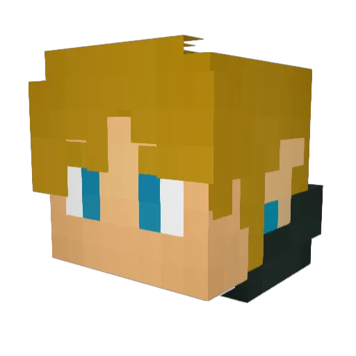 Aladdin74 Minecraft avatar head, 3D render