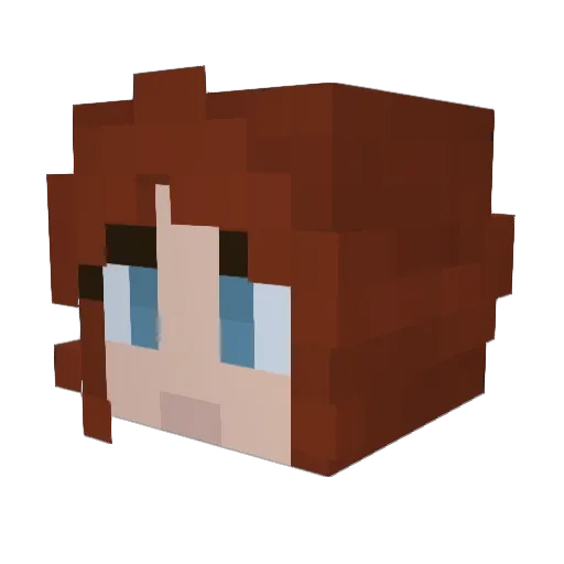 Aladiriel Minecraft avatar head, 3D render