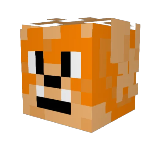 Aladonic Minecraft avatar head, 3D render