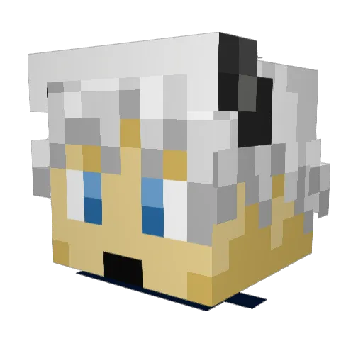 Aladosish Minecraft avatar head, 3D render