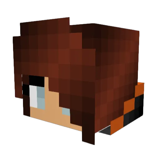 Alaeva Minecraft avatar head, 3D render