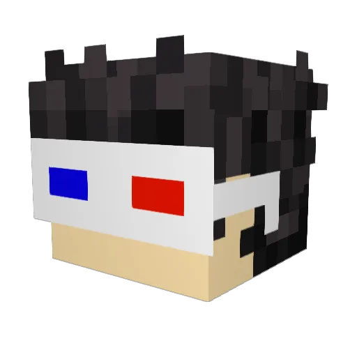 Alagios Minecraft avatar head, 3D render