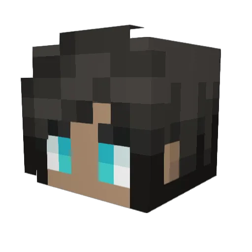 Alagosson Minecraft avatar head, 3D render