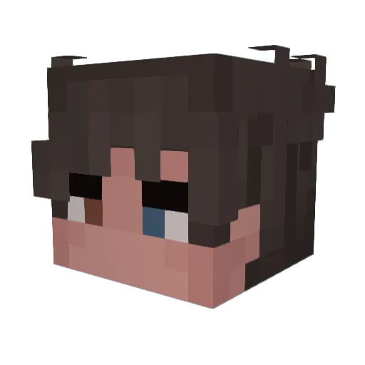 AlahPanda Minecraft avatar head, 3D render