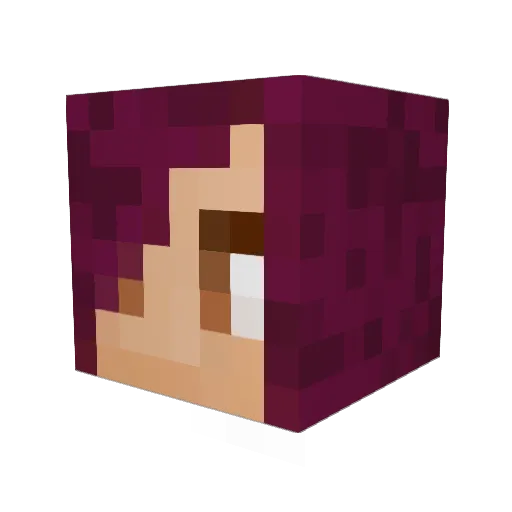 Alaimary Minecraft avatar head, 3D render