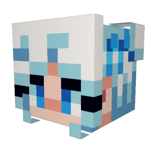 AlainLeGeek Minecraft avatar head, 3D render