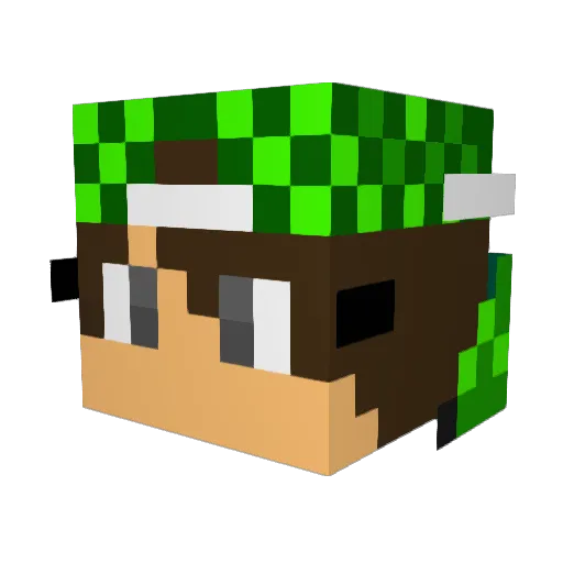 Alaincst Minecraft avatar head, 3D render