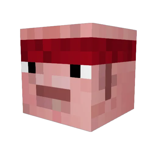 Alainey Minecraft avatar head, 3D render